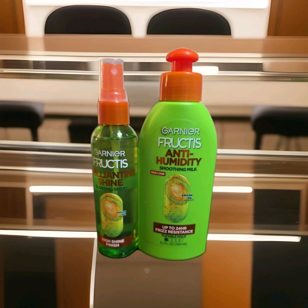 Garnier Fructis Anti-Humidity Milk & Brilliantine Shine Spray Set of 2